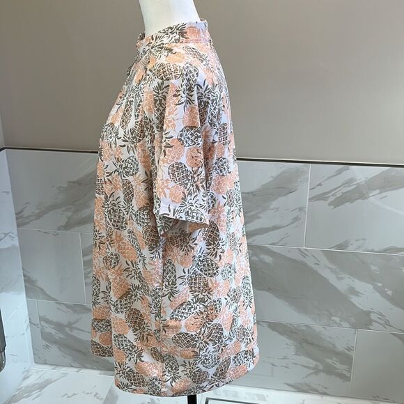 Coral Bay Women’s Golf Pineapple Print Top with cute Diamond Zipper. Size XL - Picture 4 of 9